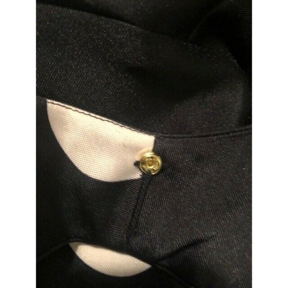 NWT $448 KATE SPADE SPOTLIGHT V NECK BLACK & PINK POLKA DOT DRESS US SIZE 4 - Picture 6 of 7